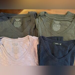 4 men’s Vince cotton T-shirts